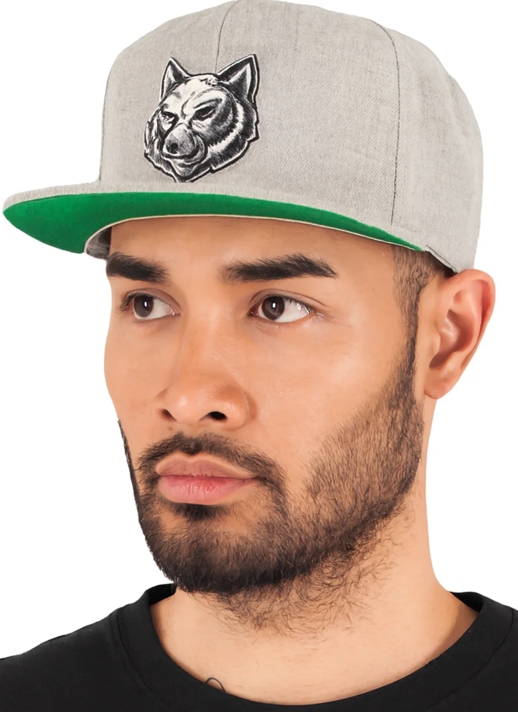 GORRA SNAPBACK con ejemplo de estampado personalizado 1 (diseño ficticio de muestra)