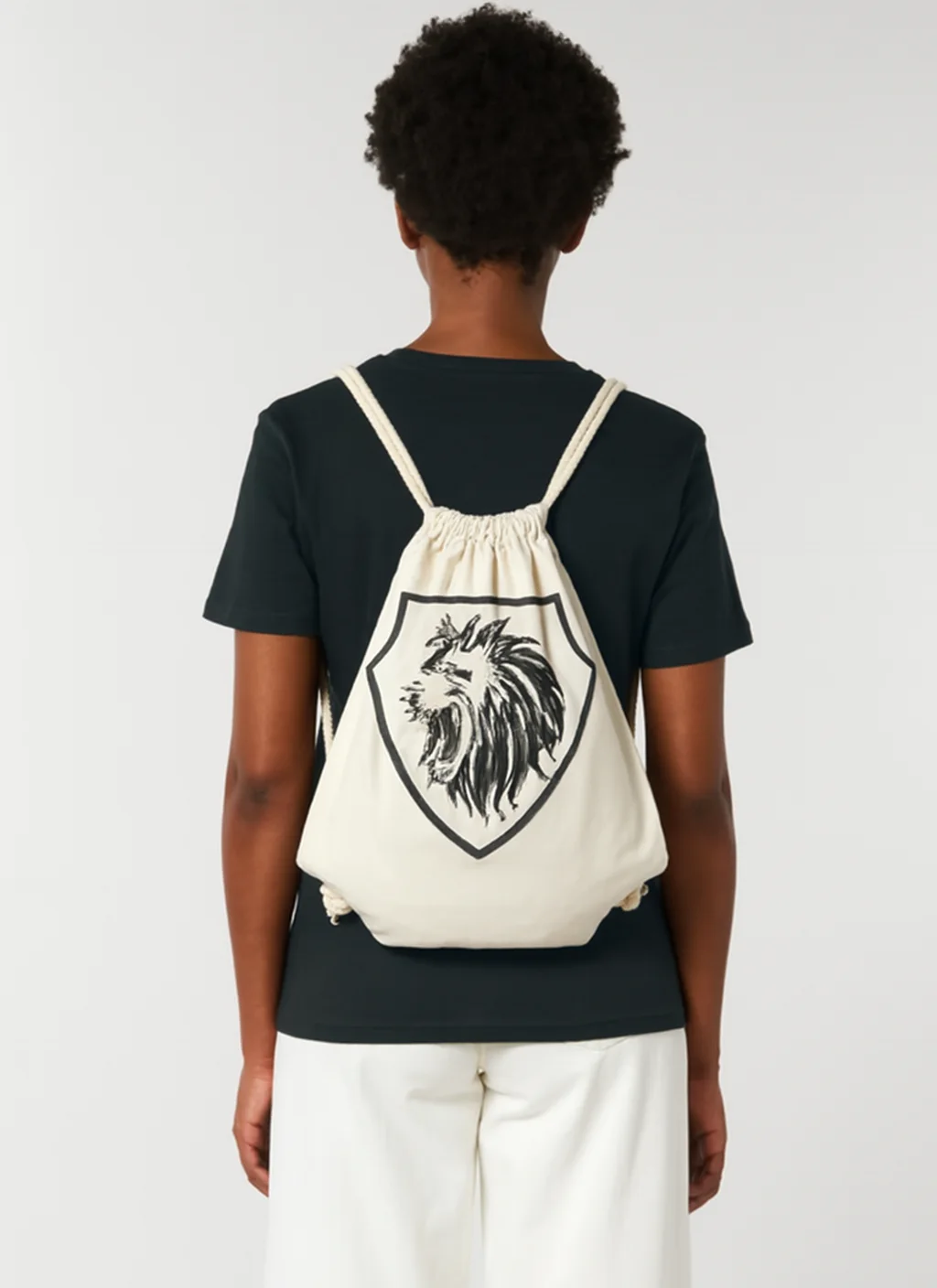 GYM BAG con ejemplo de estampado personalizado 1 (diseño ficticio de muestra)