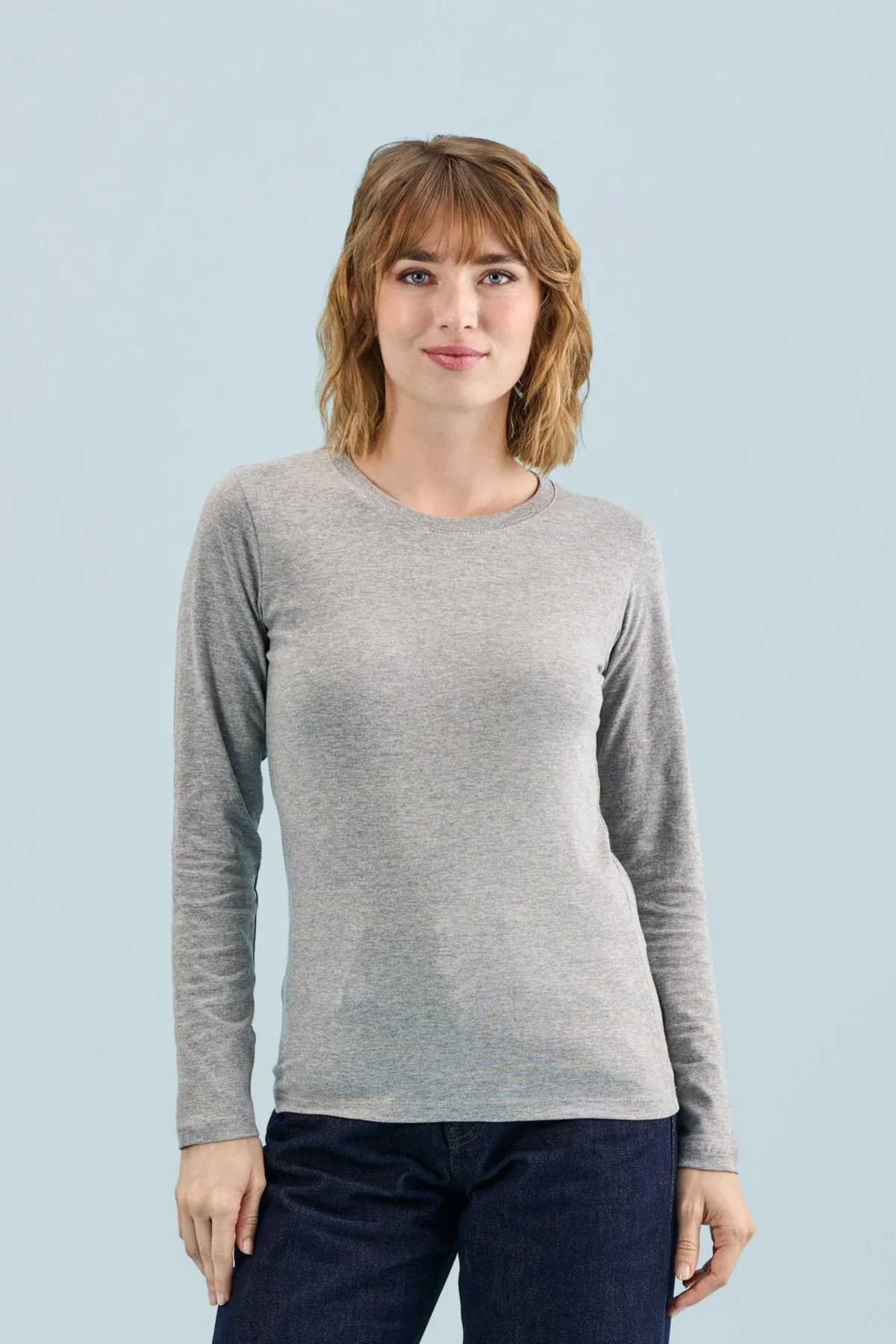 SOL'S IMPERIAL LSL WOMEN personalizable ajustado SOL'S vista frontal
