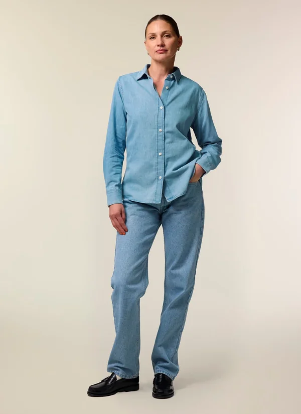 Prenda de mujer personalizable STELLA DENIM SHIRT STANLEY/STELLA – vista frontal