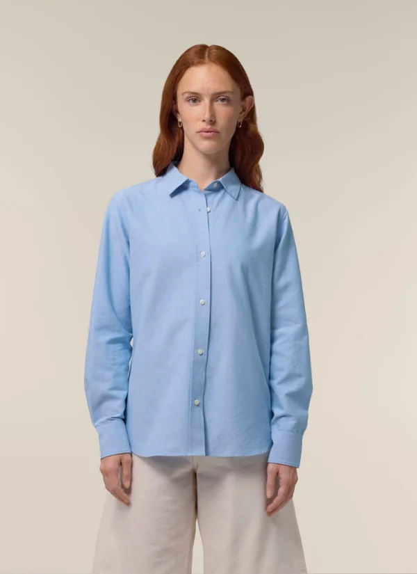 Prenda de mujer personalizable STELLA OXFORD SHIRT STANLEY/STELLA – vista frontal