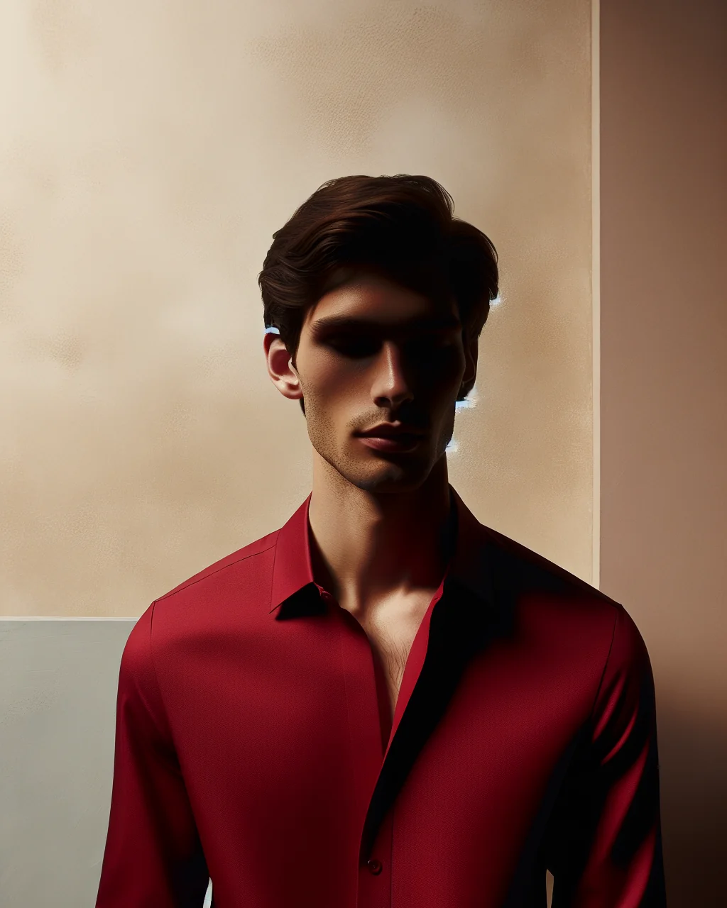 Cuadrado · Camisa oxford roja