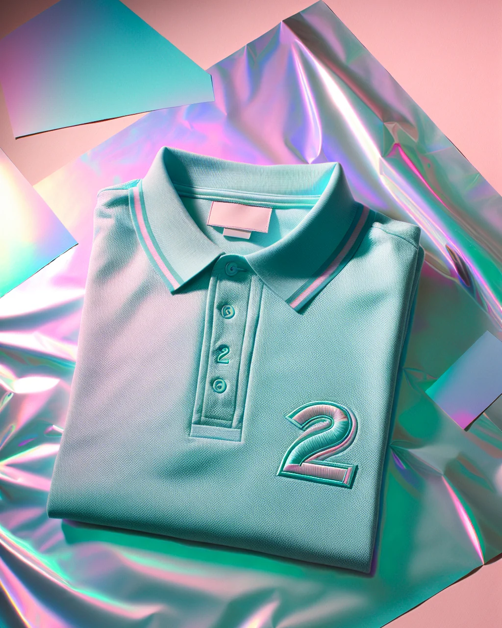 Estatua 95 · Polo pastel cyan